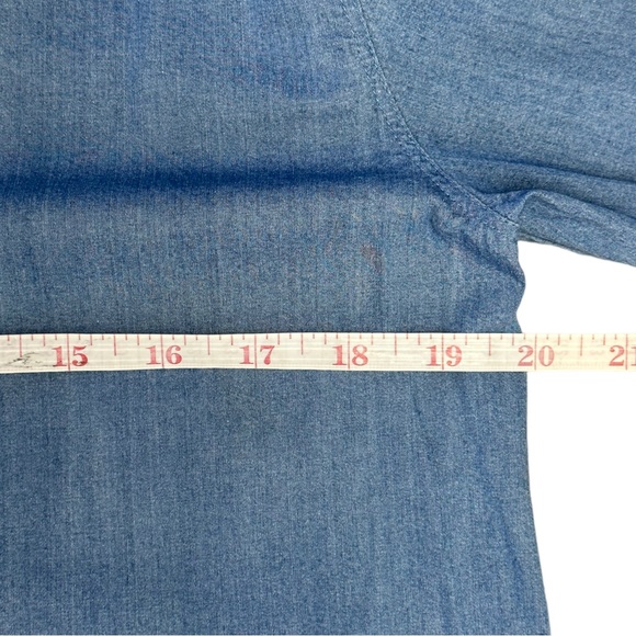 LAFAYETTE 148 New York Blue Denim Top - Picture 9 of 10